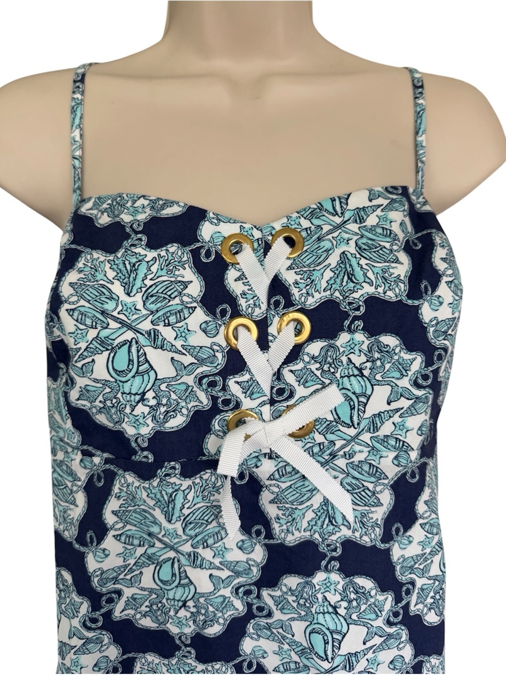 Lilly Pulitzer Women’s Rilee Dress in the Bright Navy Hey Sailor print 12 - Picture 2 of 5